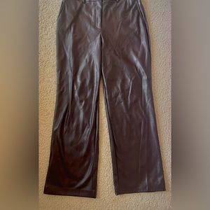 Never worn! Dark brown leather pants, size L/XL, 30 in. waist. Brand: Rachel Zoe
